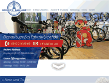 Tablet Screenshot of beckers-radhaus.de